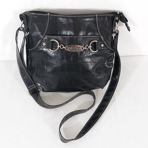 Rosetti Black Crossover Shoulder Bag